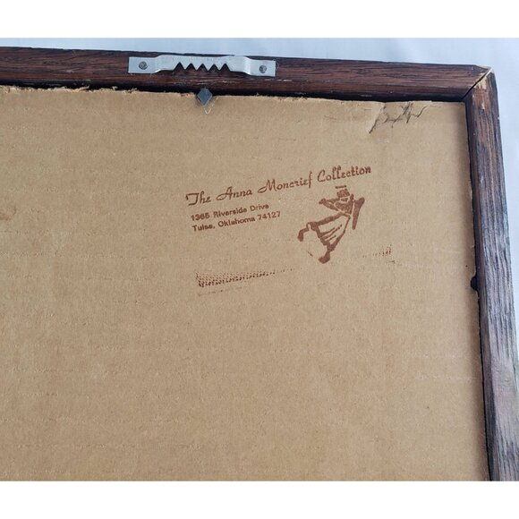 Vintage Anna Moncrief Collection Bunny Rabbit Framed 3D Art - Picture 6 of 7